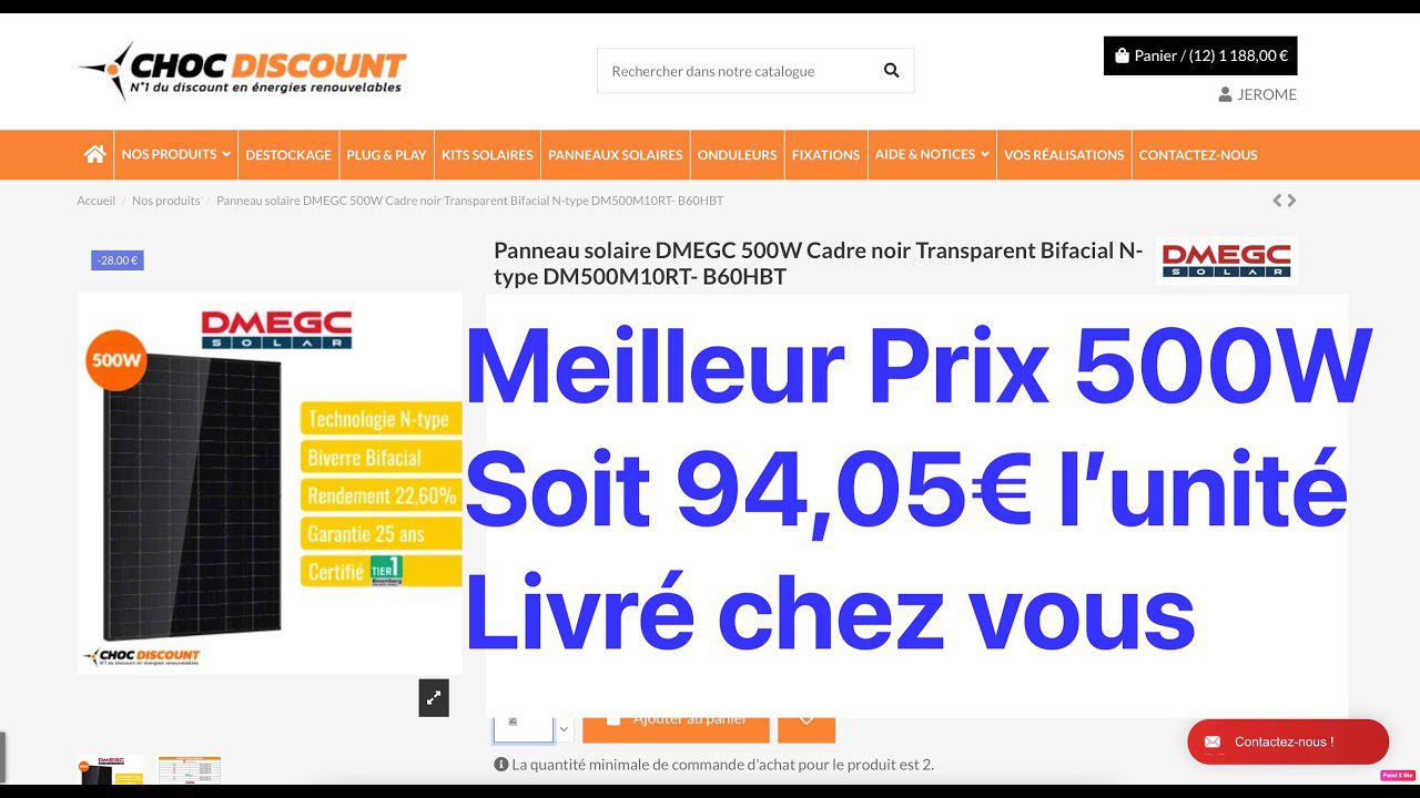 découvrez nos panneaux solaires discount à des prix imbattables. profitez d'une énergie renouvelable économique et durable pour réduire vos factures d'électricité tout en préservant l'environnement. commandez dès aujourd'hui et faites le plein d'économies !