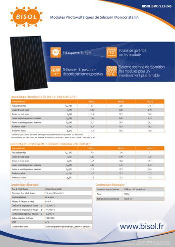 découvrez les coûts des panneaux photovoltaïques bisol, une solution énergétique durable et compétitive. informez-vous sur les prix, les avantages et les économies potentielles pour votre projet d'énergie solaire.