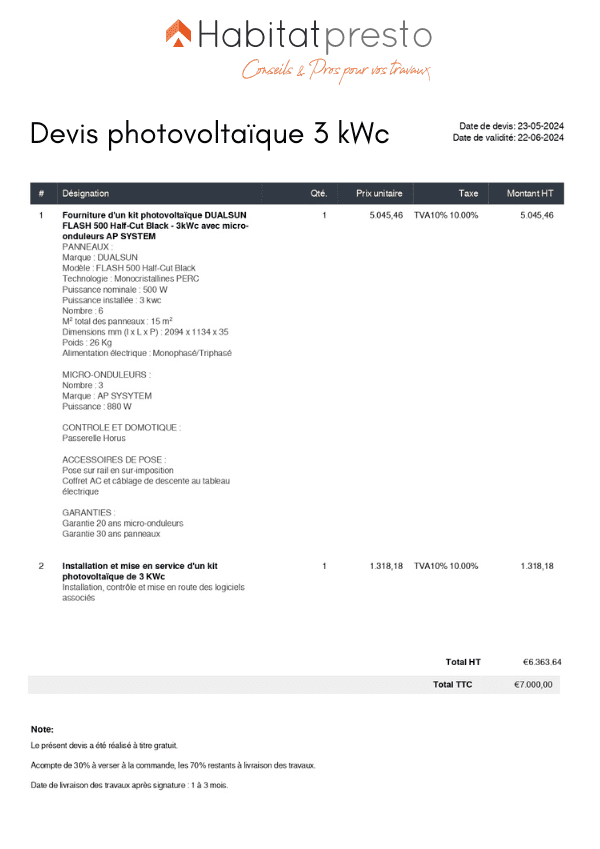 découvrez les prix de l'installation d'un système photovoltaïque de 6 kwc. profitez d'une énergie solaire efficace et durable tout en maîtrisant votre budget grâce à nos conseils et estimations personnalisées.
