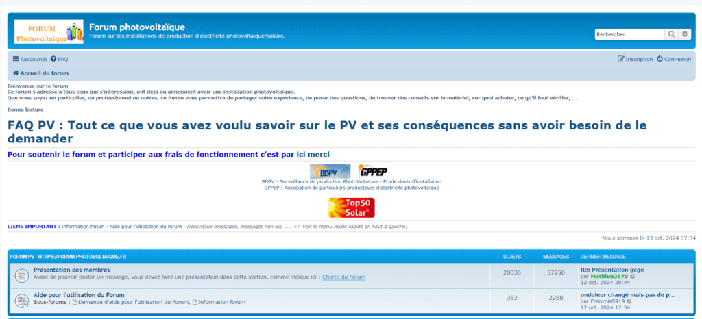 découvrez notre forum dédié aux onduleurs photovoltaïques (pv) : échangez des conseils, posez vos questions et trouvez des solutions aux défis liés à l'installation et l'utilisation des onduleurs pv. rejoignez notre communauté d'experts et d'enthousiastes pour optimiser vos installations solaires.