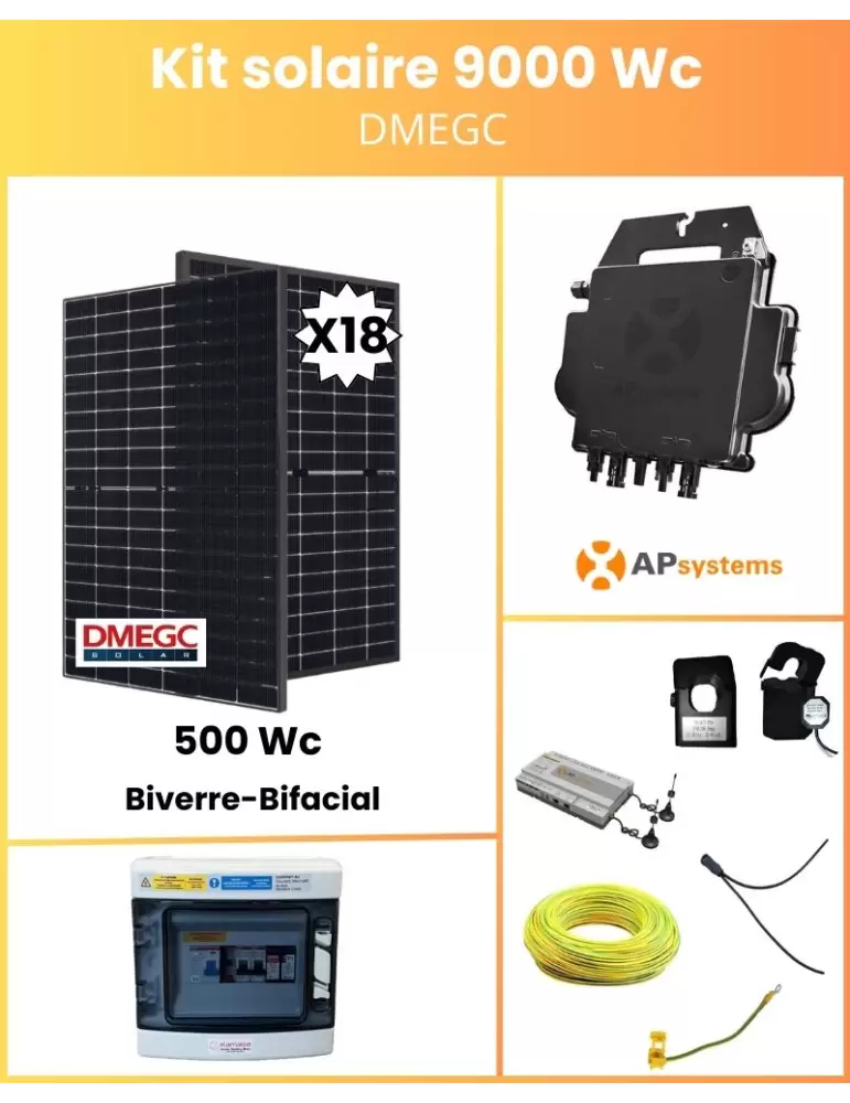 découvrez notre kit solaire 9kw, conçu pour optimiser votre production d'énergie renouvelable. idéal pour les foyers et les entreprises, ce système complet vous permettra de réduire vos factures d'électricité tout en contribuant à la protection de l'environnement. profitez de l'énergie solaire dès aujourd'hui !
