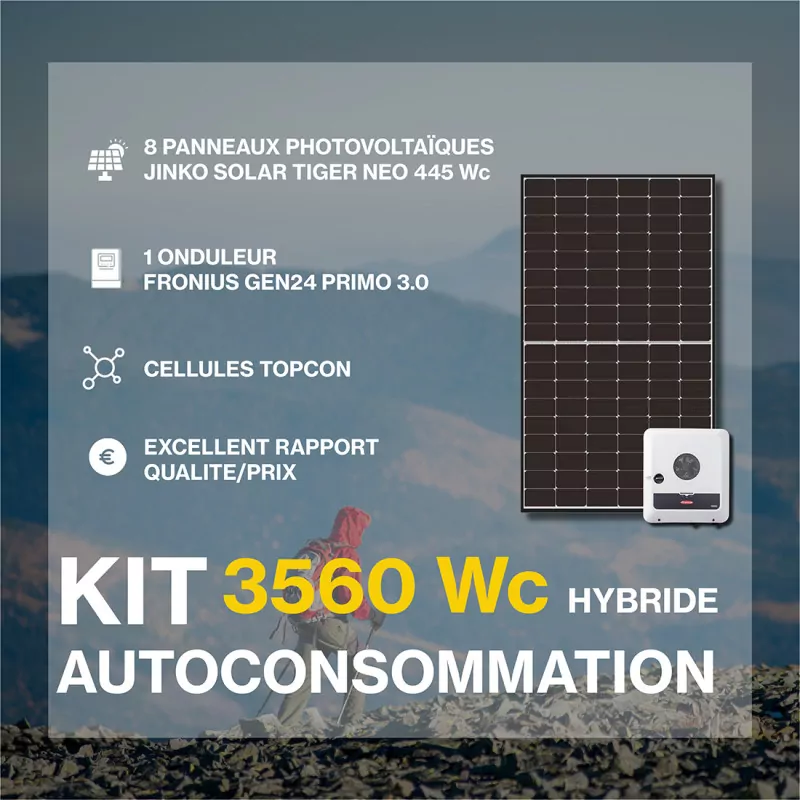 découvrez notre kit solaire d'autoconsommation pour produire votre propre énergie renouvelable. idéal pour réduire vos factures d'électricité et contribuer à un avenir durable, ce kit complet vous permet d'installer facilement des panneaux solaires chez vous. profitez d'une énergie verte, et réalisez des économies tout en préservant l'environnement.