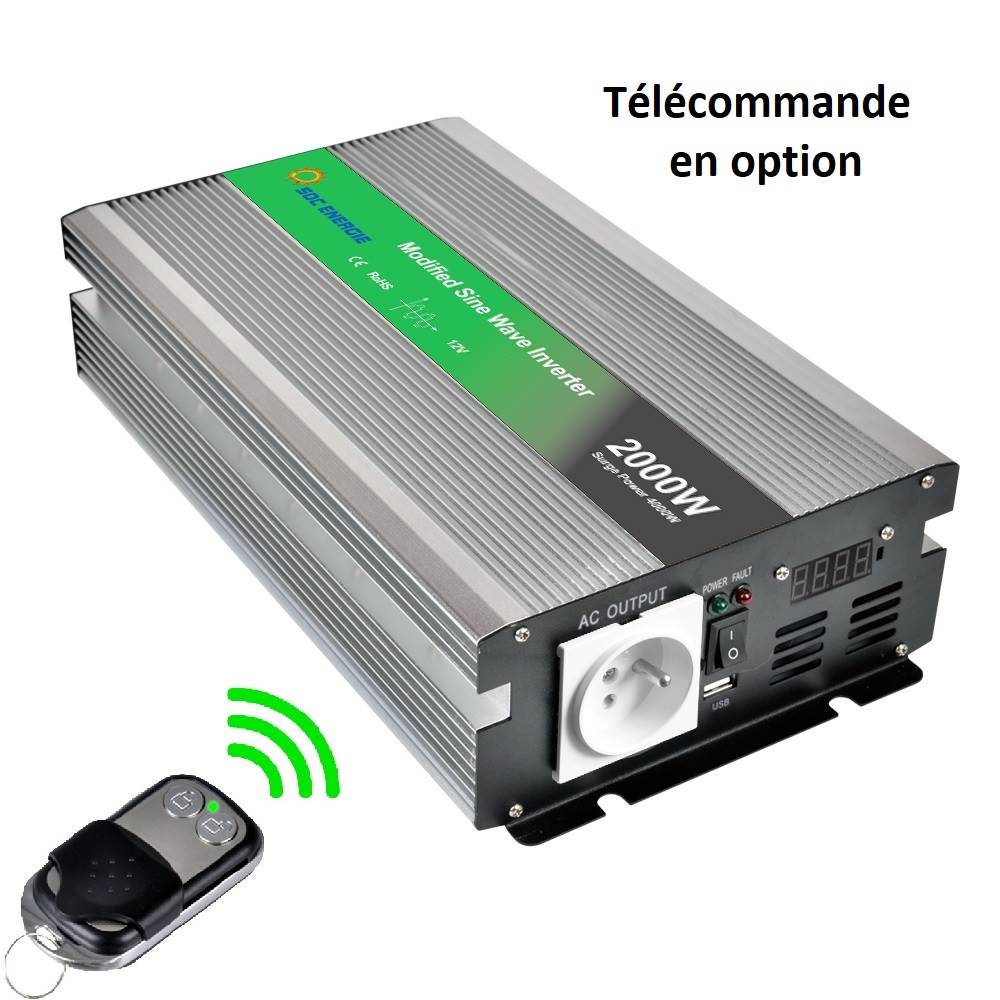 découvrez notre convertisseur solaire 12v 220v, idéal pour transformer l'énergie solaire en électricité utilisable. parfait pour vos besoins en énergie lors de vos déplacements ou en cas de coupure de courant, ce dispositif compact et performant garantit une alimentation fiable pour vos équipements électriques.