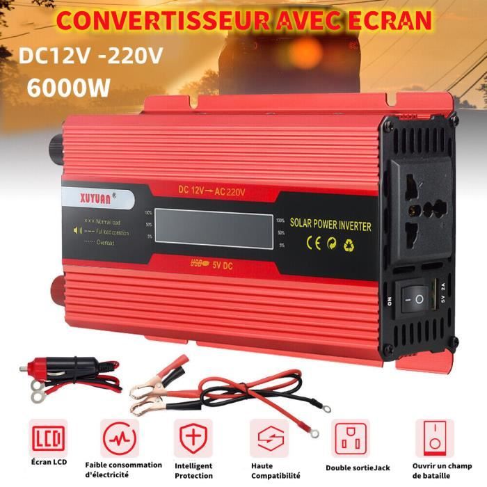 découvrez notre convertisseur solaire 12v vers 220v, une solution idéale pour transformer l'énergie solaire en électricité utilisable pour vos appareils domestiques. compact et efficace, il vous permet de profiter d'une énergie renouvelable lors de vos déplacements ou dans des situations d'urgence.