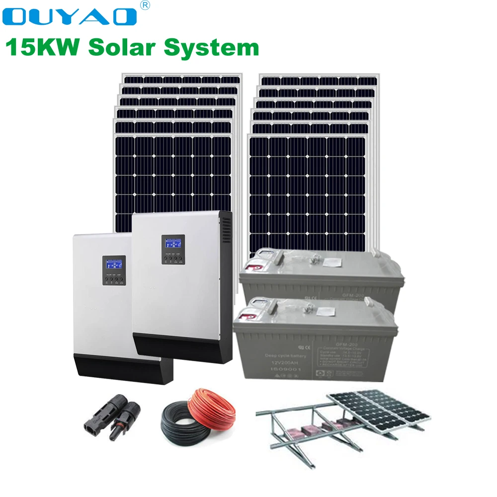 découvrez notre kit solaire de 15000w, idéal pour répondre à tous vos besoins en énergie renouvelable. parfait pour les particuliers et les professionnels, ce kit performant et facile à installer vous permettra de réduire votre empreinte carbone tout en réalisant des économies sur vos factures d'électricité. optez pour une solution écologique et durable avec notre kit solaire complet.