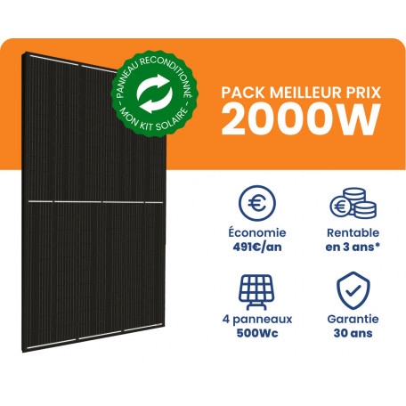 découvrez notre kit solaire 2000w, une solution durable et efficace pour alimenter vos appareils électriques. profitez d'une énergie propre tout en réduisant vos factures d'électricité. facile à installer, ce système solaire est idéal pour les maisons, les camping-cars ou les chalets. optez pour l'autonomie énergétique dès aujourd'hui !