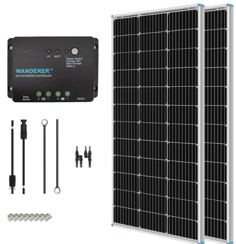 découvrez notre kit solaire 200w, idéal pour vos besoins en énergie renouvelable. facile à installer et performant, il vous permet de réduire votre facture d'électricité tout en protégeant l'environnement. parfait pour les camping-cars, les maisons hors réseau ou comme complément à votre installation électrique. optez pour une énergie propre et durable dès aujourd'hui!