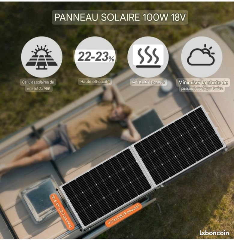 découvrez notre panneau solaire 300w spécialement conçu pour les camping-cars. profitez d'une source d'énergie autonome et durable lors de vos aventures en plein air. idéal pour recharger vos appareils et alimenter vos équipements, ce panneau est l'allié parfait pour des voyages écoresponsables.