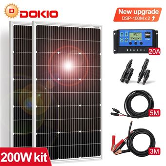 découvrez notre kit solaire 12v 200w, une solution énergétique pratique et économique pour alimenter vos appareils en toute autonomie. idéal pour les camping-cars, les cabanes ou les petits projets écologiques, ce kit comprend tout le nécessaire pour une installation simple et rapide, vous permettant de bénéficier de l'énergie solaire où que vous soyez.