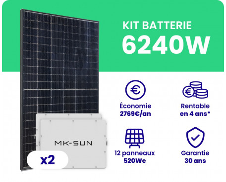 découvrez notre kit solaire 6000w avec batterie, conçu pour vous offrir une solution énergétique autonome et durable. idéal pour la maison ou les activités en plein air, ce système performant transforme l'énergie solaire en électricité, tout en stockant l'excédent pour une utilisation ultérieure. économisez sur vos factures d'électricité et contribuez à la protection de l'environnement grâce à une technologie de pointe facile à installer et à utiliser.