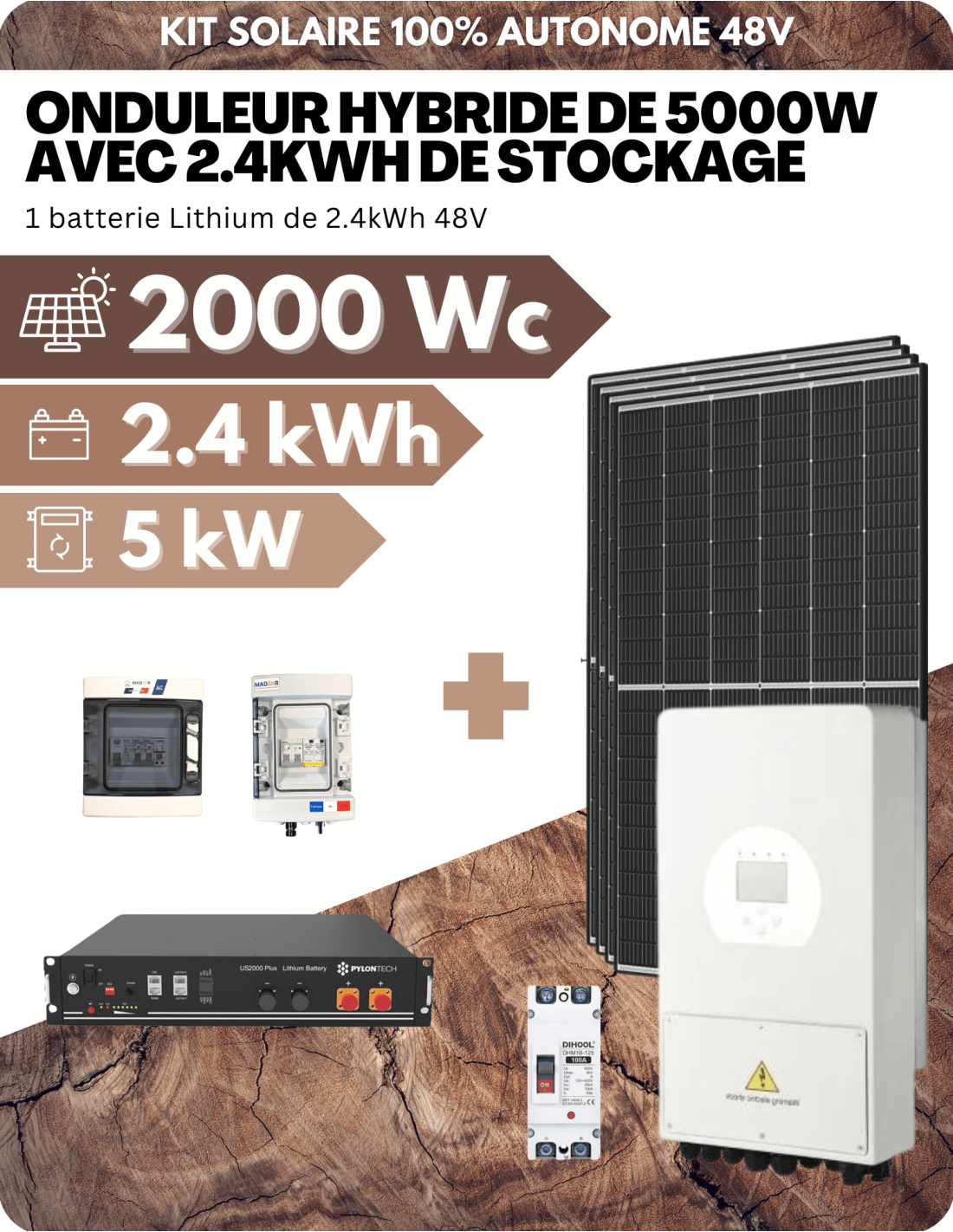 découvrez notre kit solaire autonome, une solution idéale pour produire votre propre énergie verte où que vous soyez. facile à installer et polyvalent, il est parfait pour les campeurs, les constructions hors réseau ou en tant que source d'énergie de secours. optez pour une indépendance énergétique durable !