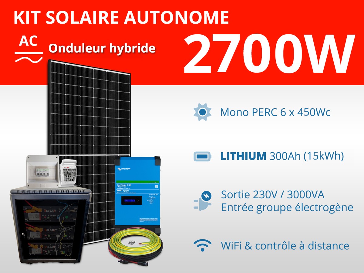 découvrez notre kit solaire lithium, une solution d'énergie renouvelable efficace et portable pour alimenter vos appareils. profitez d'une autonomie élevée, d'une installation simplifiée et d'une durée de vie prolongée, tout en préservant l'environnement. idéal pour le camping, les randonnées ou un usage domestique.