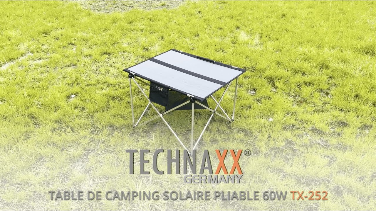 découvrez notre table camping solaire, l'accessoire idéal pour vos aventures en plein air. pratique et écologique, cette table vous permet de profiter de vos repas tout en rechargeant vos appareils grâce à sa technologie solaire innovante. emportez-la partout et alliez confort et respect de l'environnement lors de vos sorties camping!